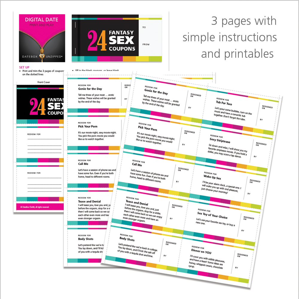 3 pages with simple instructions and printables