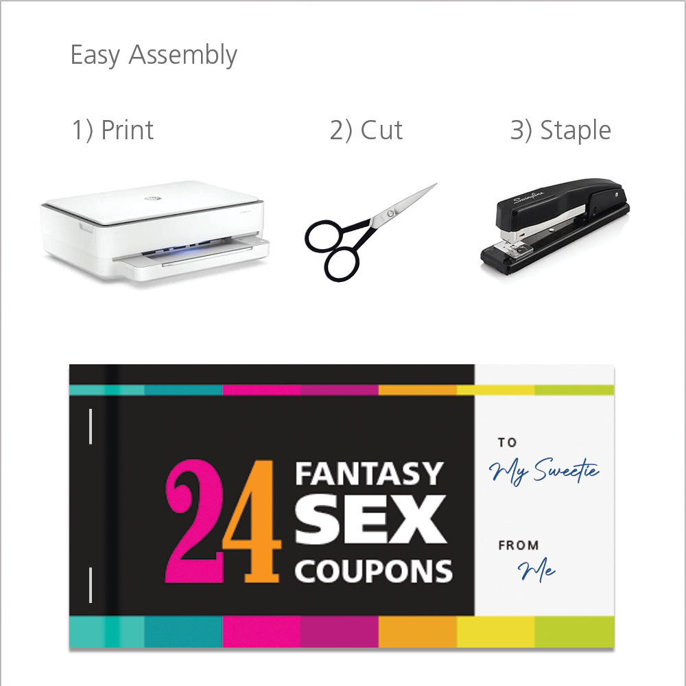 Easy Assembly: 1) Print, 2) Cut, 3) Staple