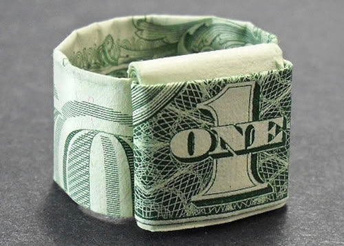 How to Fold a Dollar Bill Ring