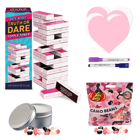 Truth or Dare Jenga DateBox, date night box, Couples date night at home, words of affirmation