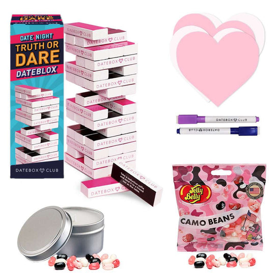 Truth or Dare Jenga DateBox, date night box, Couples date night at home, words of affirmation