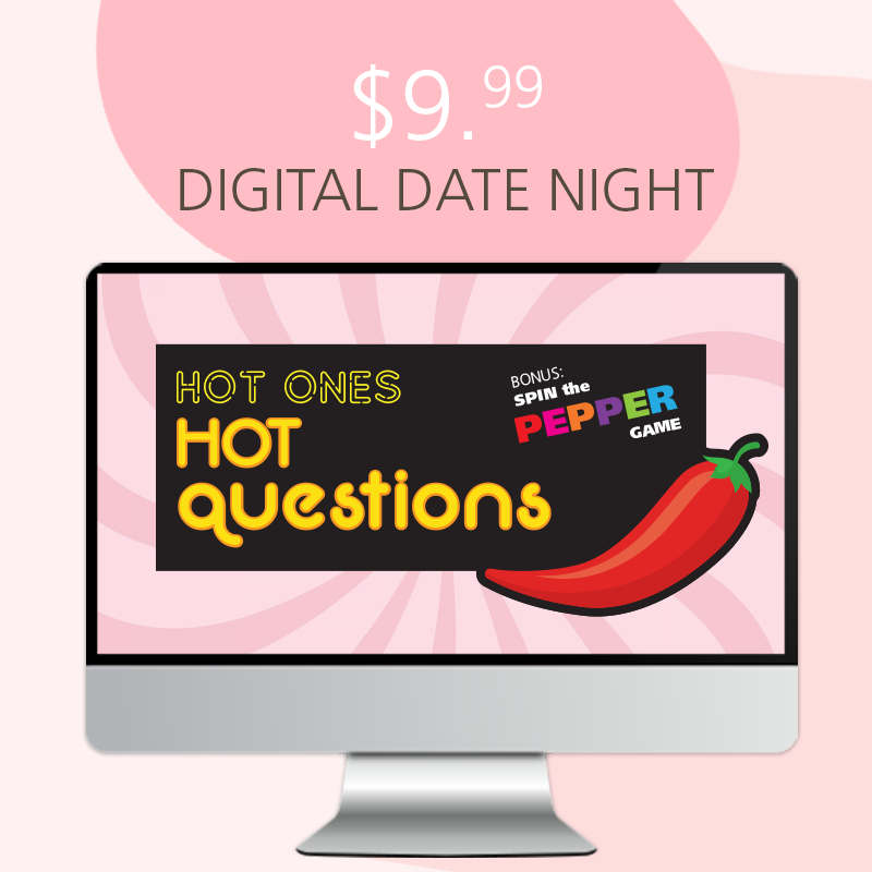$9.99 Digital Date Night - Hot ones hot questions with spin the pepper game