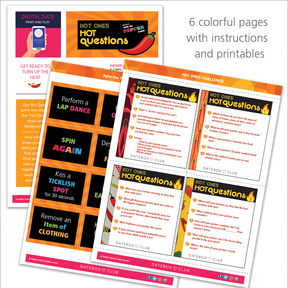 6 colorful pages with instruuctions and printables